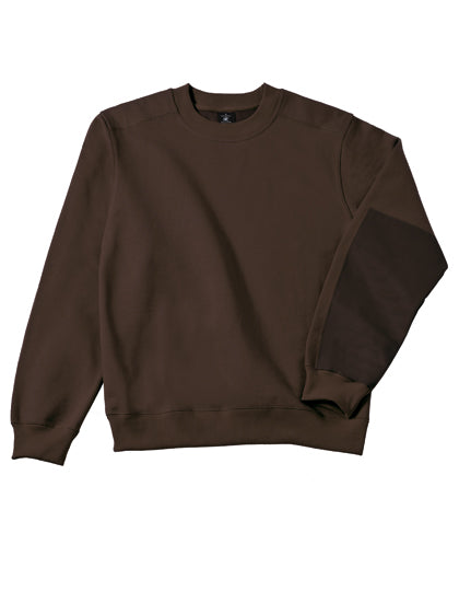Werk Sweater Ronde Hals Versterkte Schouders & Ellebogen | B&C Hero Pro WUC20
