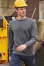 Werk Sweater Ronde Hals Versterkte Schouders & Ellebogen | B&C Hero Pro WUC20