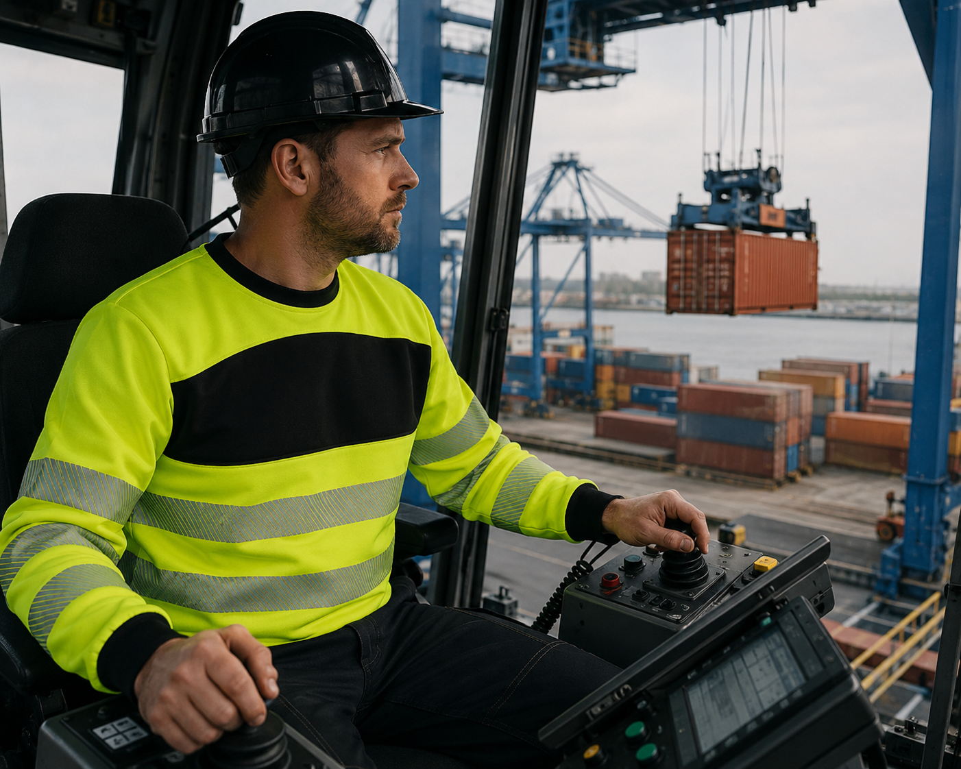 Portwest Hi-Vis Werktrui – Veiligheidskleding EN ISO – Fluogeel/Oranje | KX1001