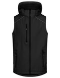 Softshell Bodywarmer Heren Waterdicht Winddicht met Afneembare Kap | E7840