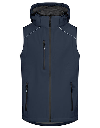 Softshell Bodywarmer Heren Waterdicht Winddicht met Afneembare Kap | E7840