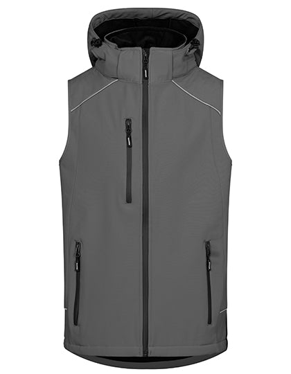 Softshell Bodywarmer Heren Waterdicht Winddicht met Afneembare Kap | E7840