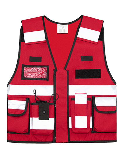 Tactisch Veiligheidsvest met Reflecterende Strepen en Opbergvakken | KX040