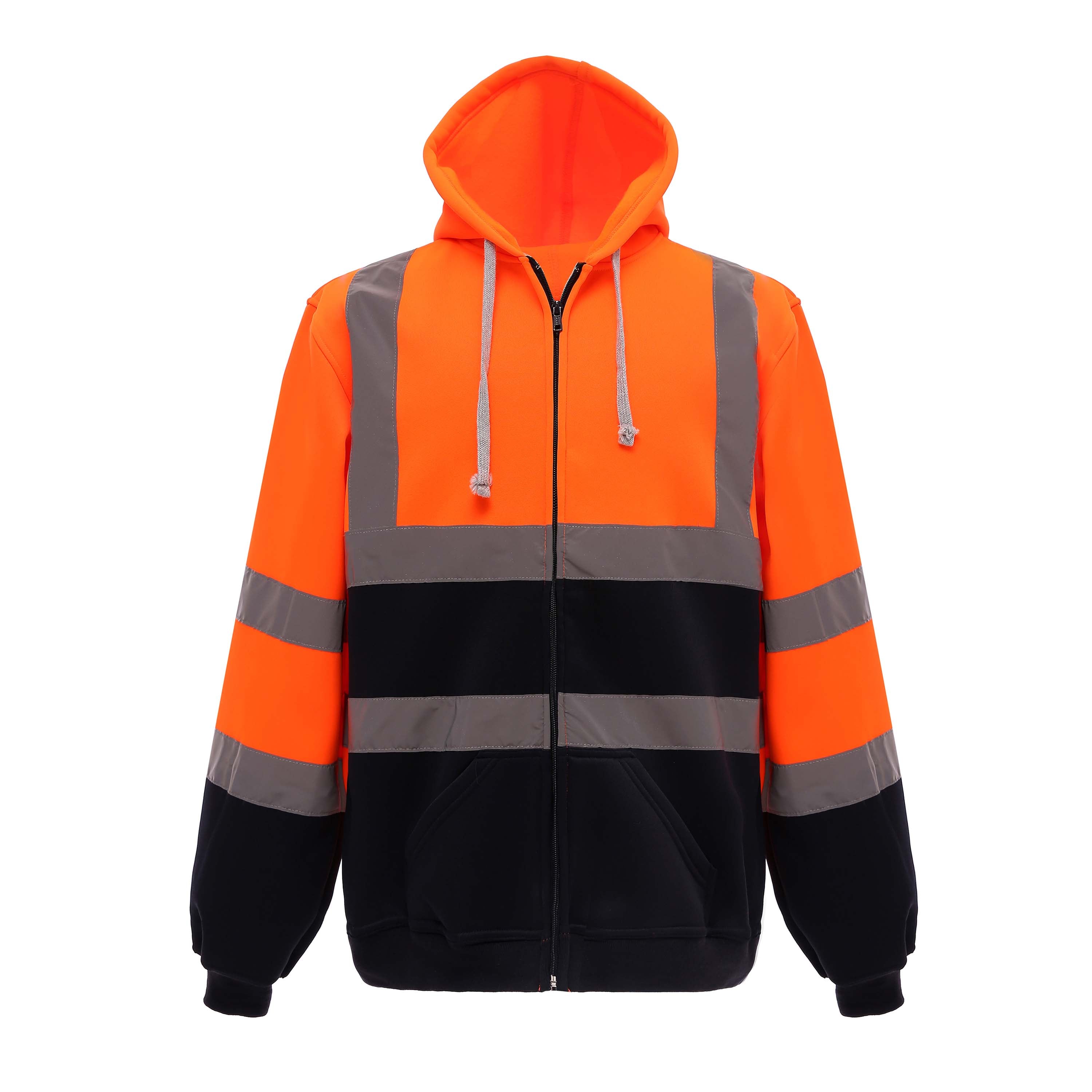 Hi-Vis Veiligheidshoodie met Rits  – Reflecterende Werkhoodie Klasse 3 | HVK07