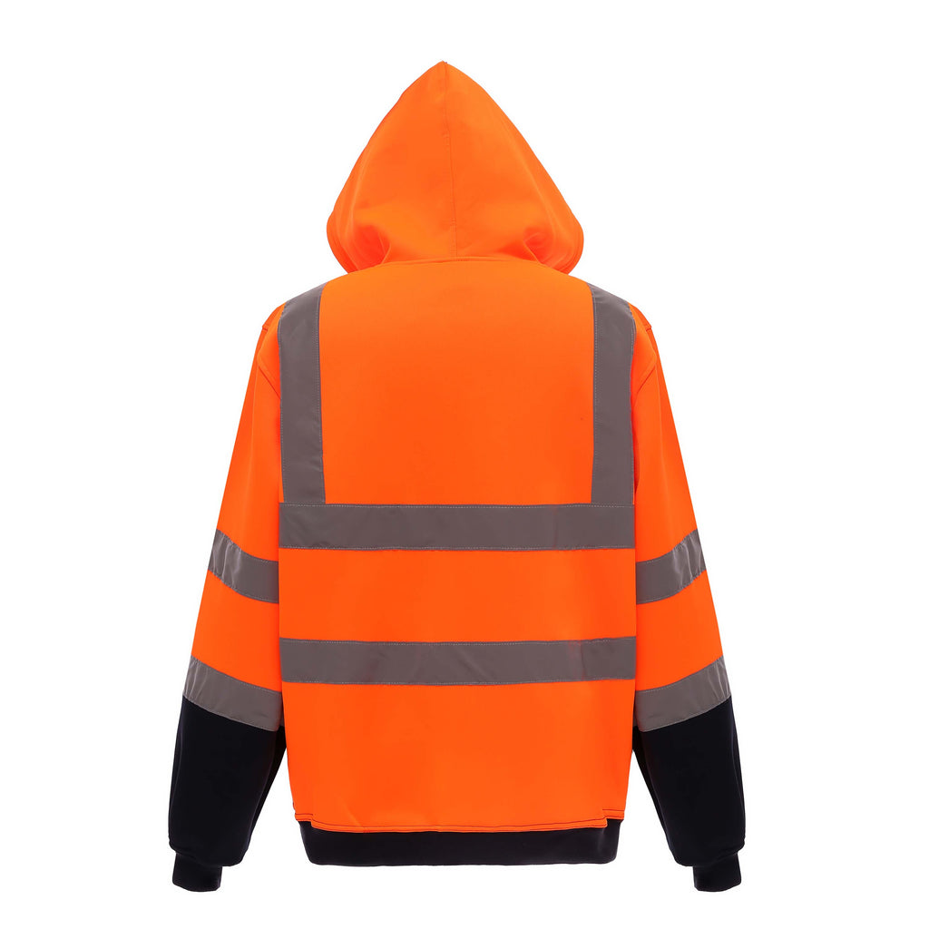 Hi-Vis Veiligheidshoodie met Rits  – Reflecterende Werkhoodie Klasse 3 | HVK07