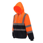 Hi-Vis Veiligheidshoodie met Rits  – Reflecterende Werkhoodie Klasse 3 | HVK07