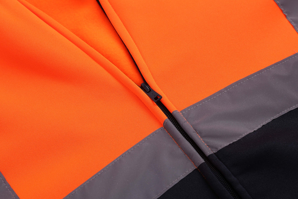 Hi-Vis Veiligheidshoodie met Rits  – Reflecterende Werkhoodie Klasse 3 | HVK07