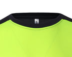 Hi-Vis T-Shirt Klasse 2 Fluogeel Marineblauw Reflecterend Werkshirt - YK400